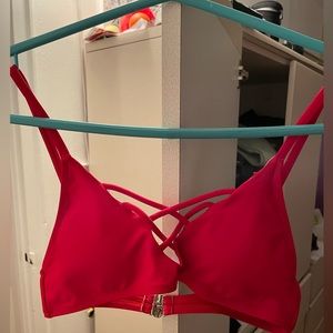 Pacsun red strappy lightly padded (removable) bikini top
